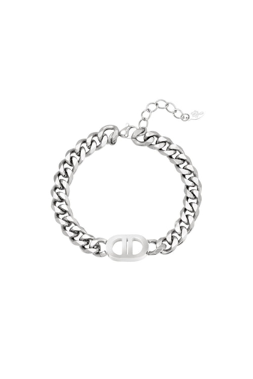 Chain Bracelet – Silver-Tone Steel
