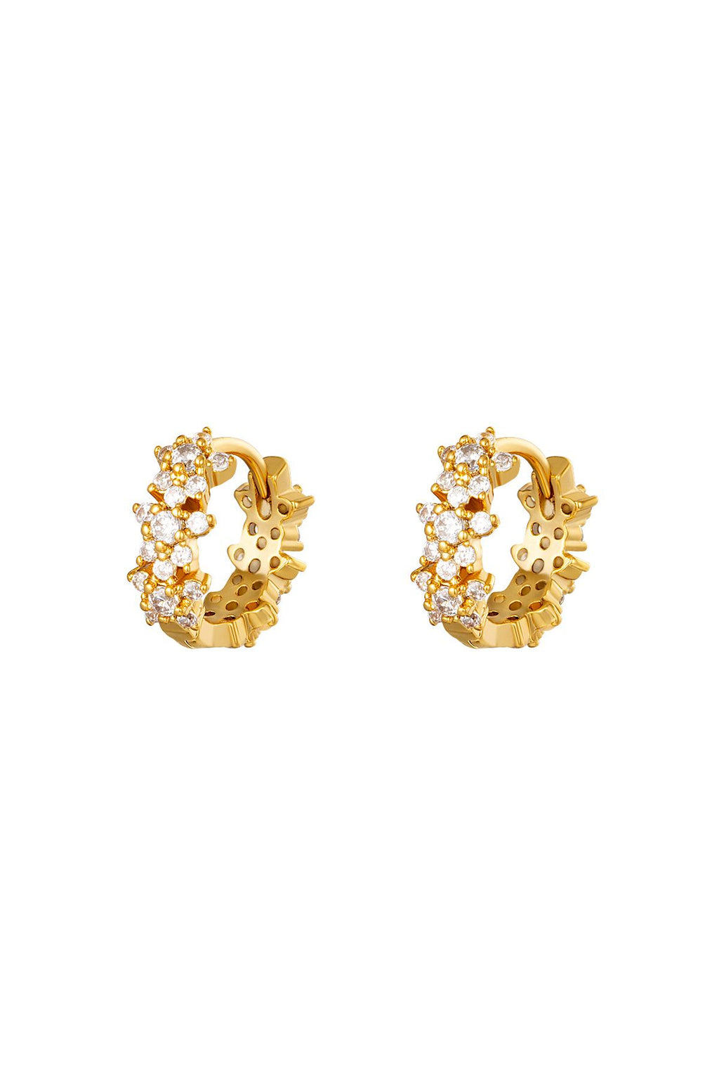 Elegant Rhinestone Hoop Earrings in Multiple Colors