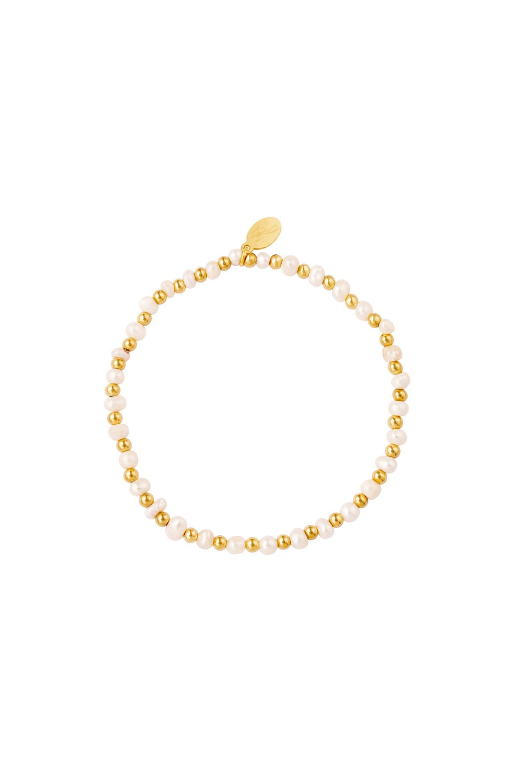 Beaded Bracelet – Gold-Plated Steel