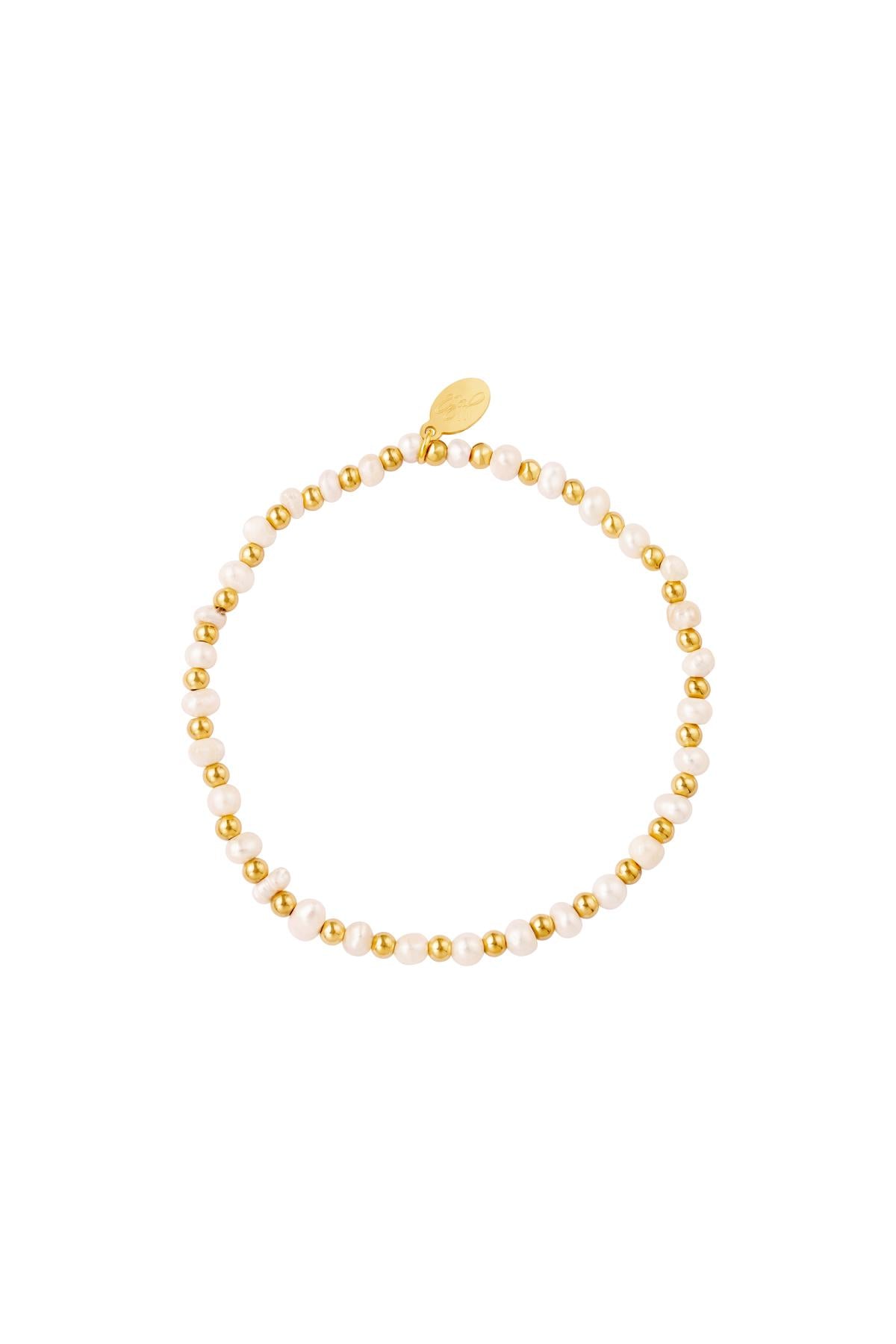 Beaded Bracelet – Gold-Plated Steel