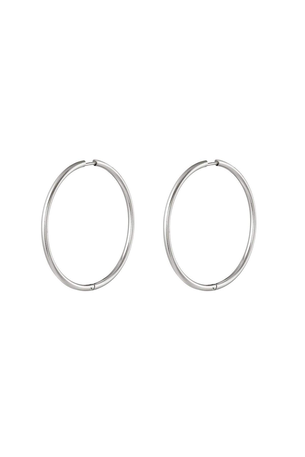 stainless steel earrings hoops medium 