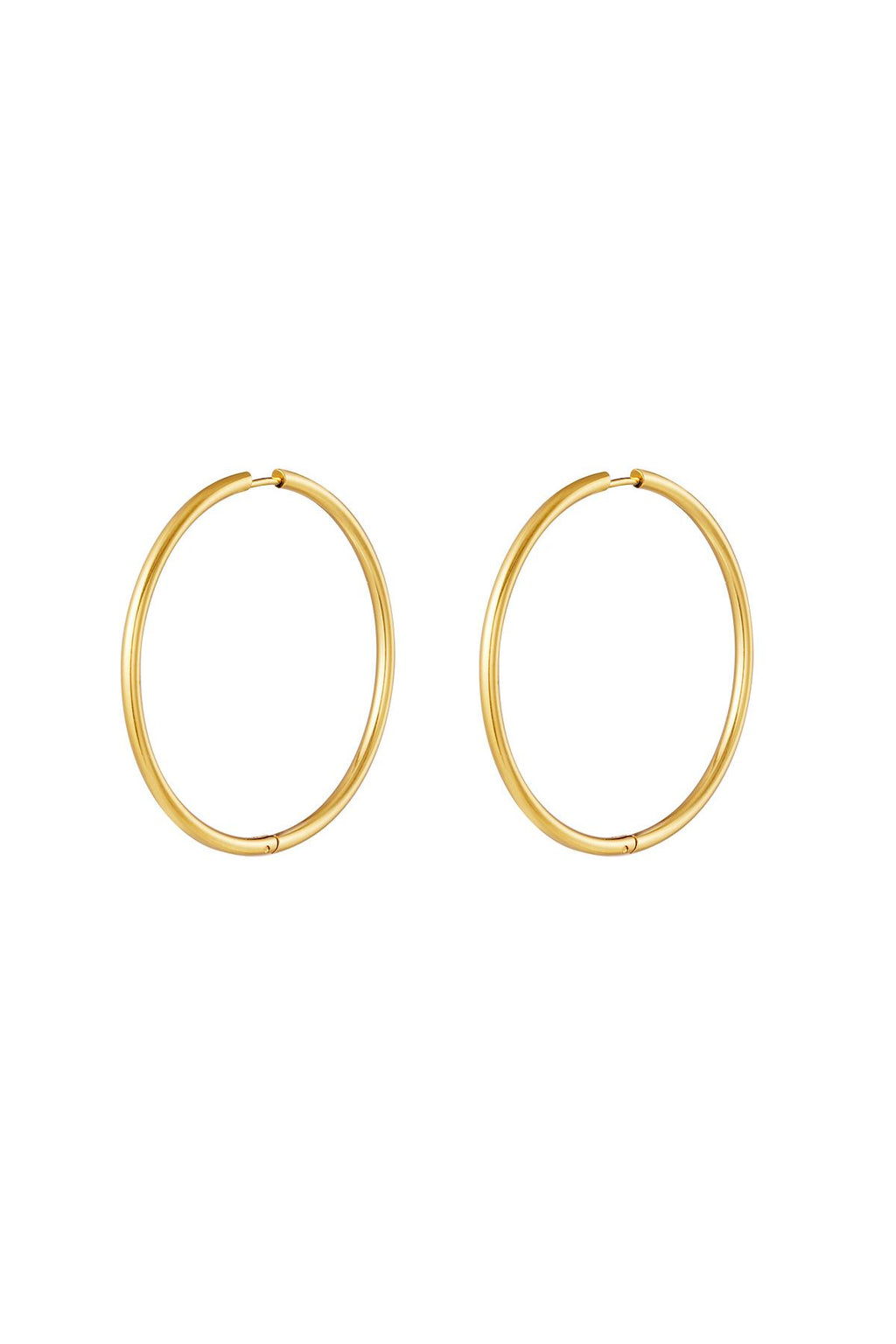 Hoop Earrings – Gold-Plated Steel