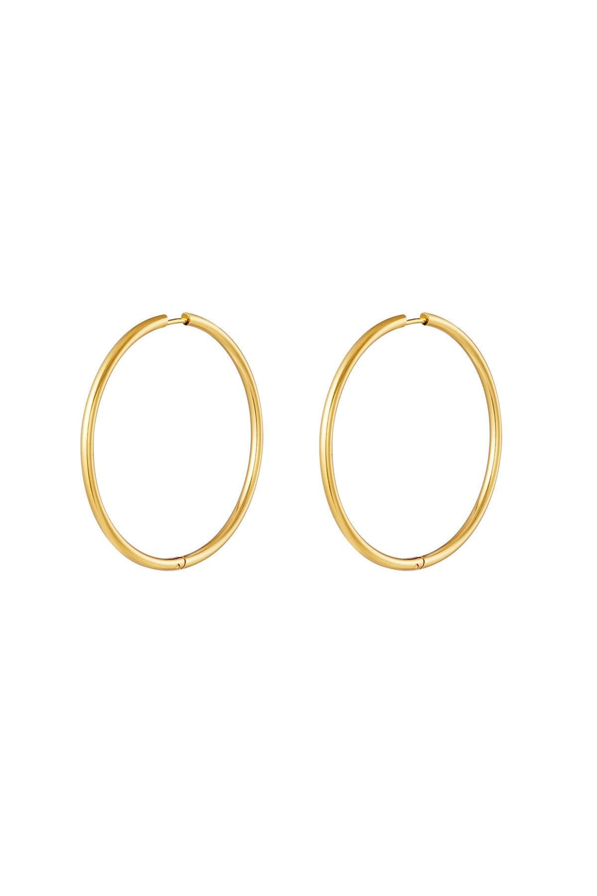 Hoop Earrings – Gold-Plated Steel