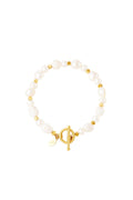 stainless steel bracelet pearls 