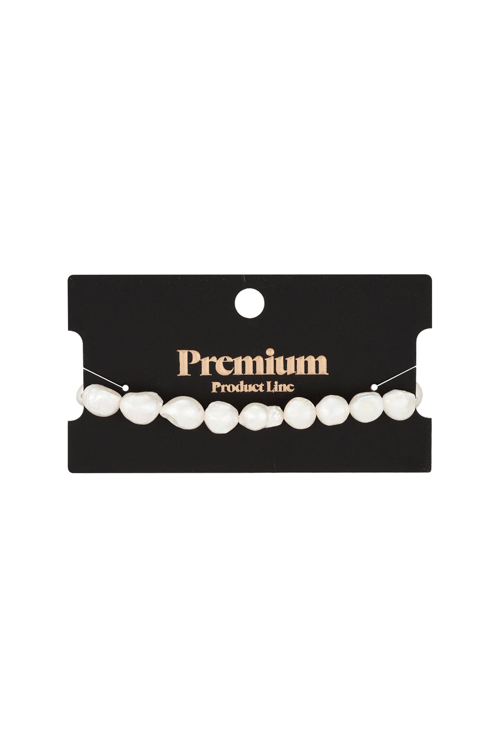 Bracelet pearl heart closure Gold Color Stainless Steel