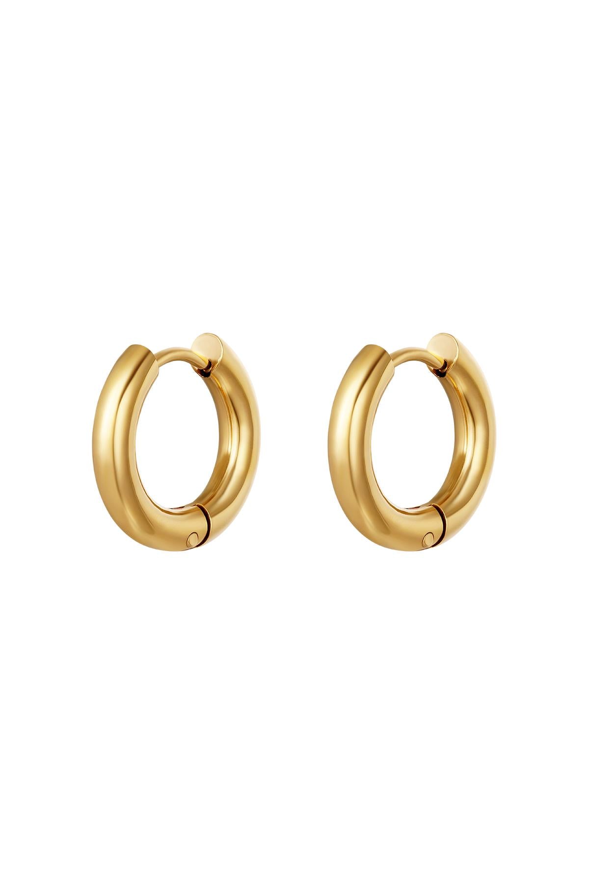 Circle Hoop Earrings – Gold-Plated Steel