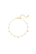 Bracelet simple with rhinestone details Gold Color Stainless Steel