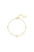 Minimalist bracelet with charms Gold Color Stainless Steel