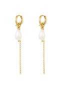 Earrings with pearl pendant - Stainless Steel