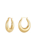 Earrings classy round - Silver Color color