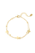 double bracelet clover/balls