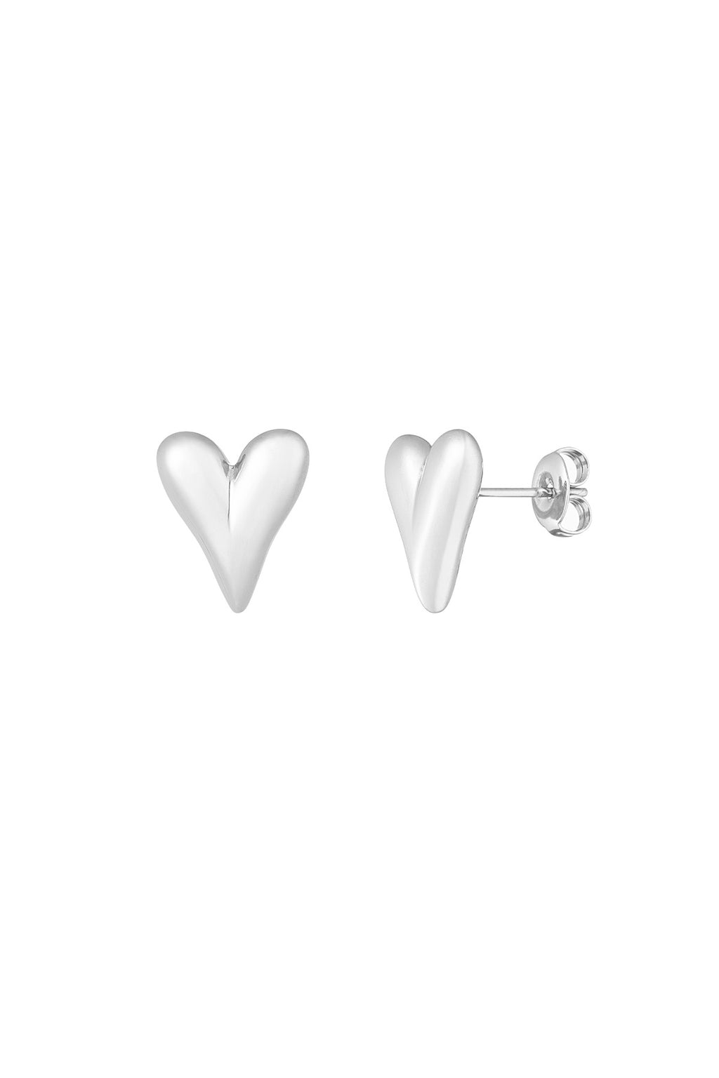 Mini Stud Earrings – Silver-Tone Steel