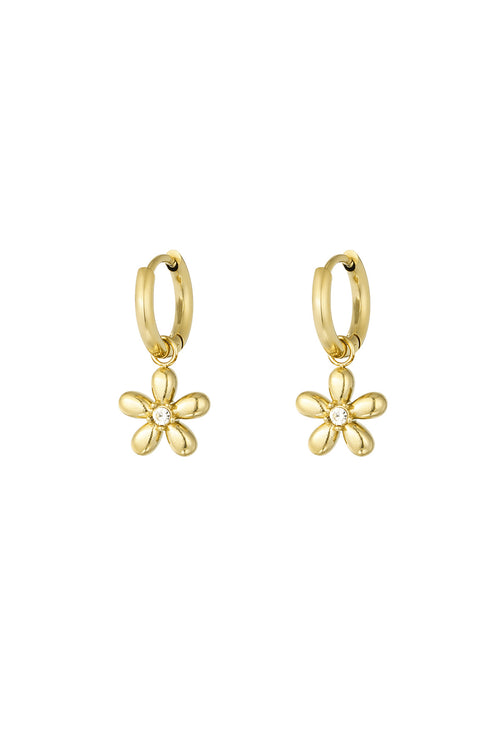 Drop Earrings – Gold-Plated Steel