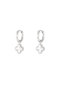 Earrings clover class - Silver Color color