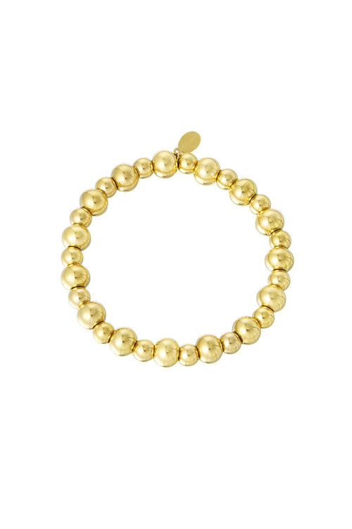 Beaded Bracelet – Gold-Plated Steel