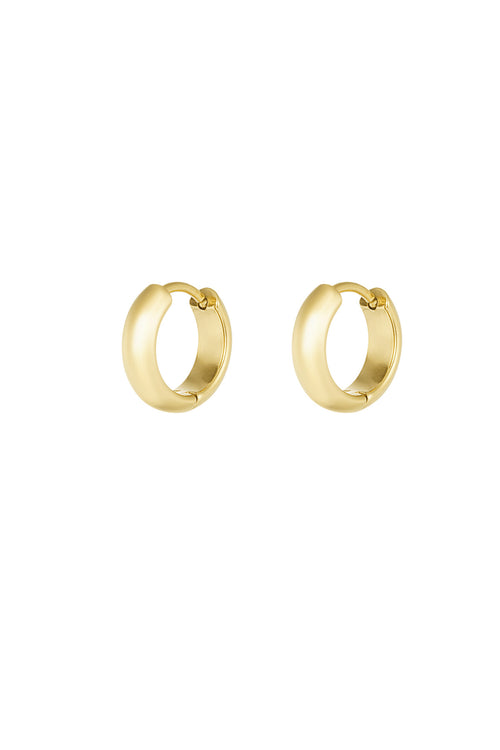 Hoop Earrings – Gold-Plated Steel