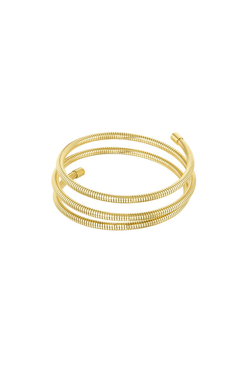 Cuff Bracelet – Gold-Plated Steel