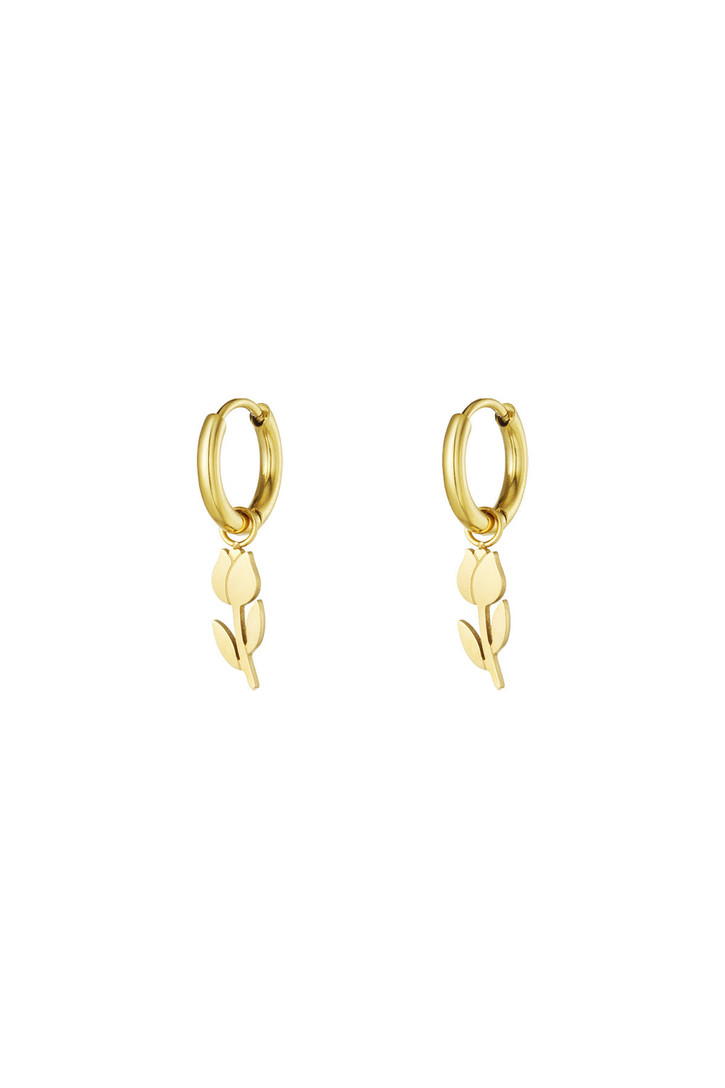 Drop Earrings – Gold-Plated Steel