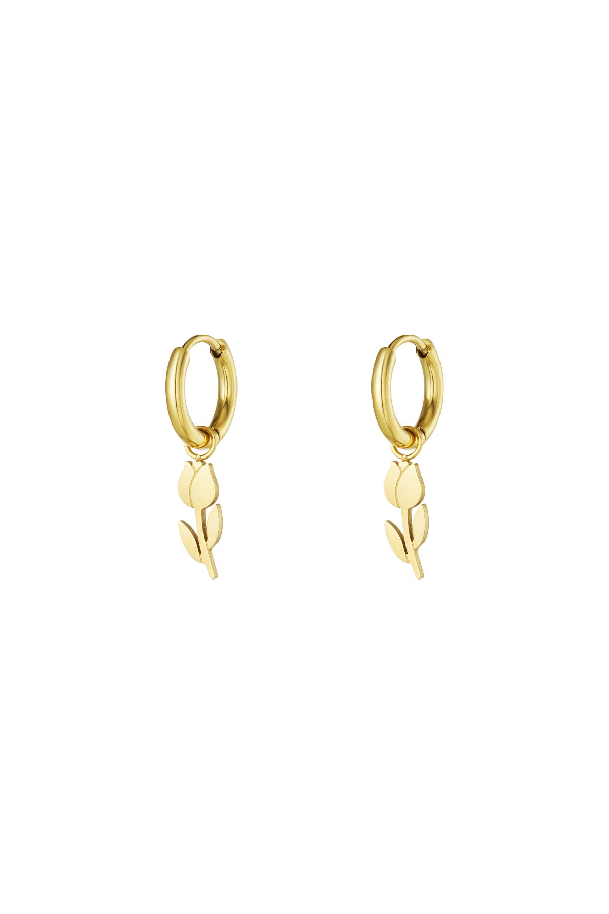 Drop Earrings – Gold-Plated Steel