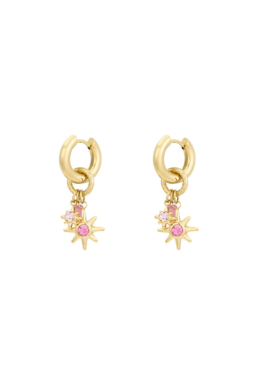 Drop Earrings – Pink Steel