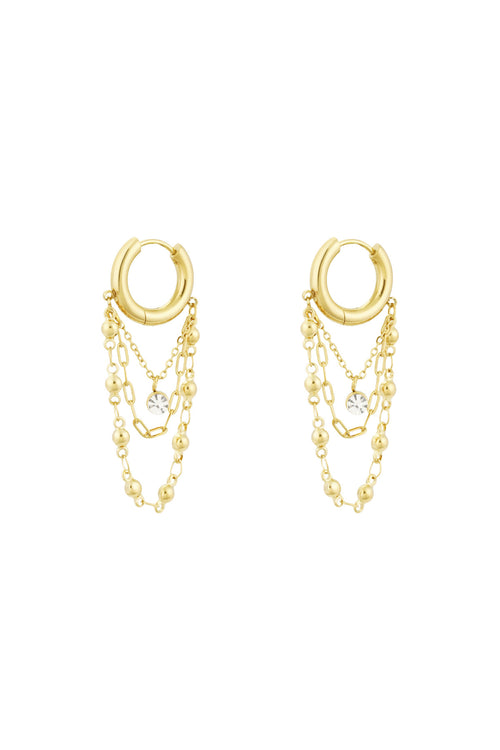 Drop Earrings – Gold-Plated Steel