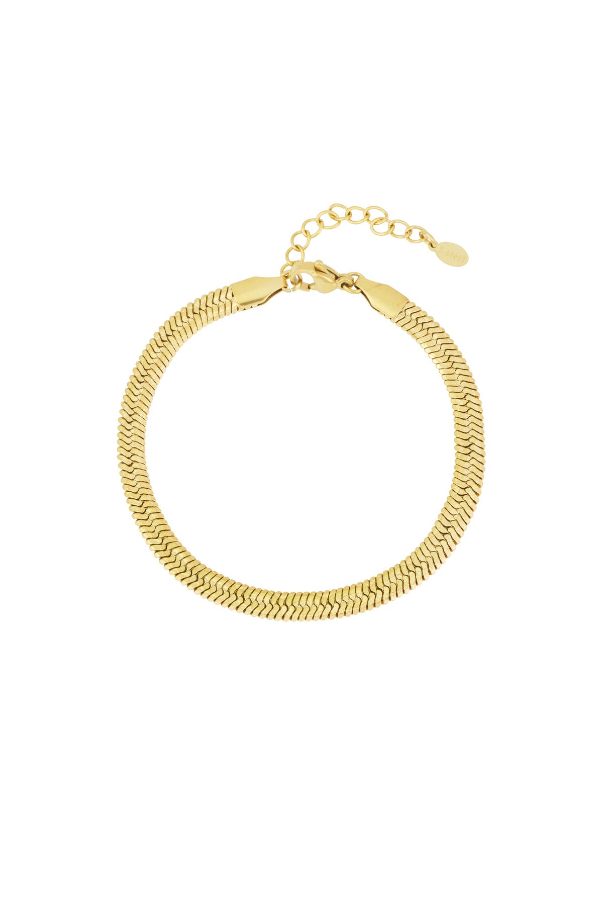 Woven Chain Bracelet – Gold-Plated Steel