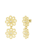 double flower earrings