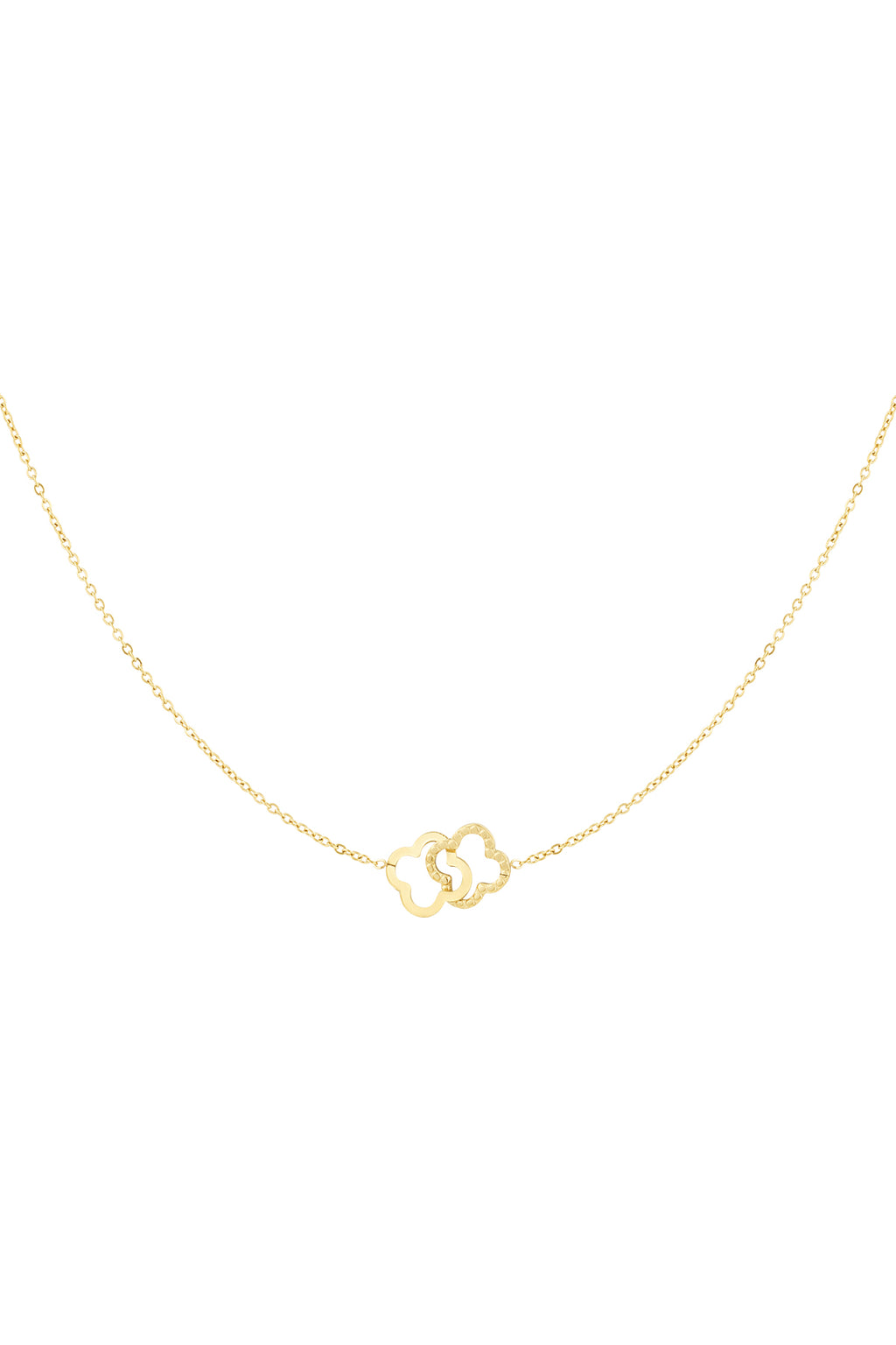 Clover Pendant Necklace – Gold-Plated Steel