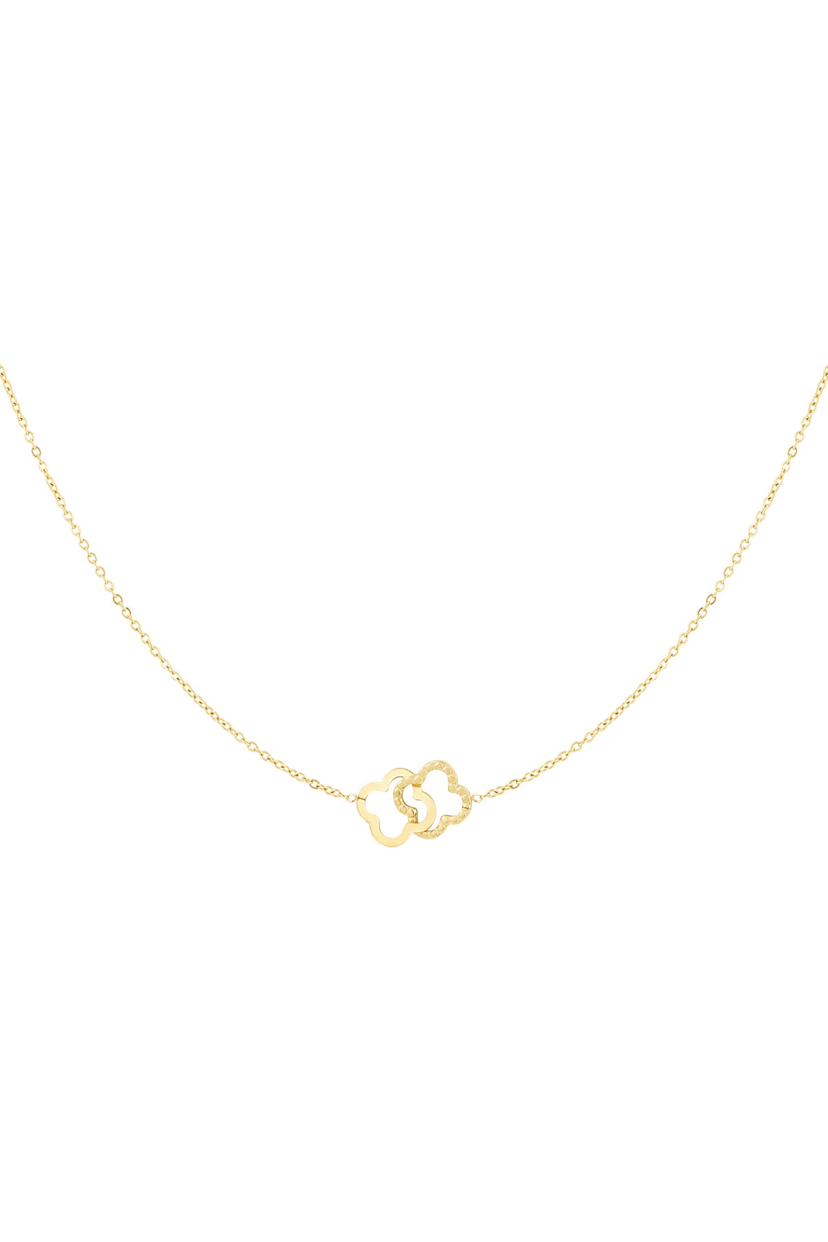 Clover Pendant Necklace – Gold-Plated Steel