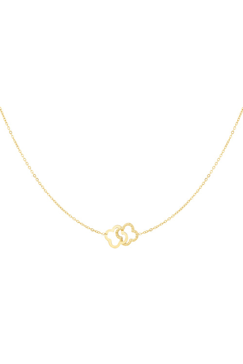 Clover Pendant Necklace – Gold-Plated Steel