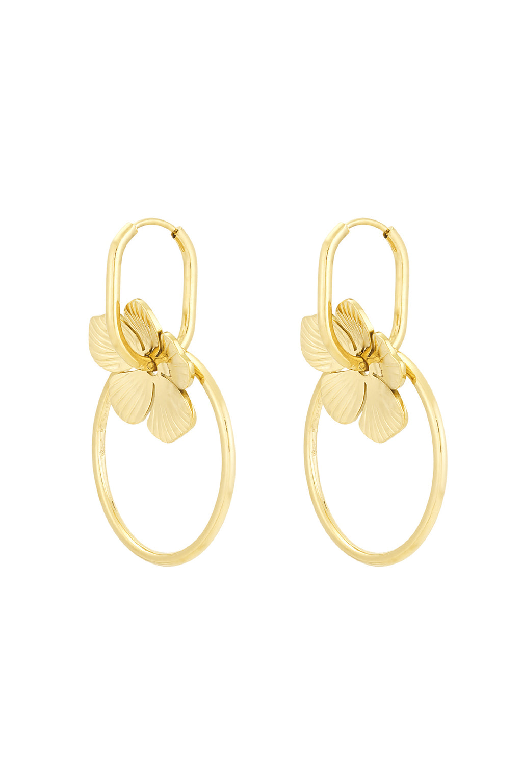 Statement Drop Earrings – Gold-Plated Steel