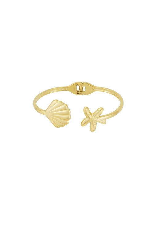 Cuff Bracelet – Gold-Plated Steel