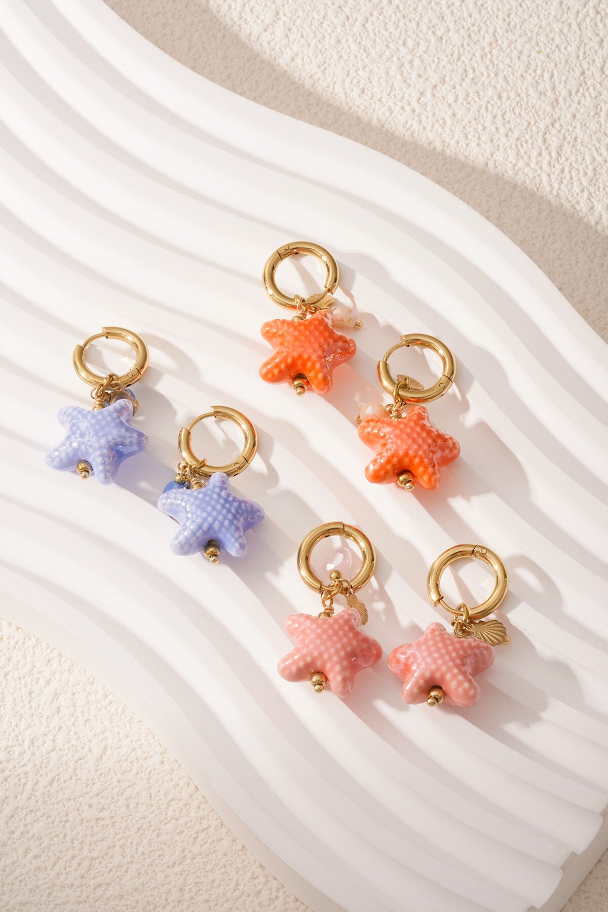 starry earrings - blue &