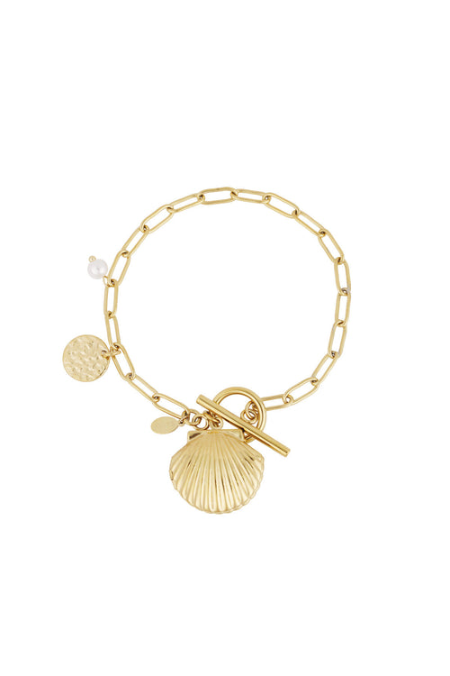 Charm-Armband Muschel aus Edelstahl von Corelune