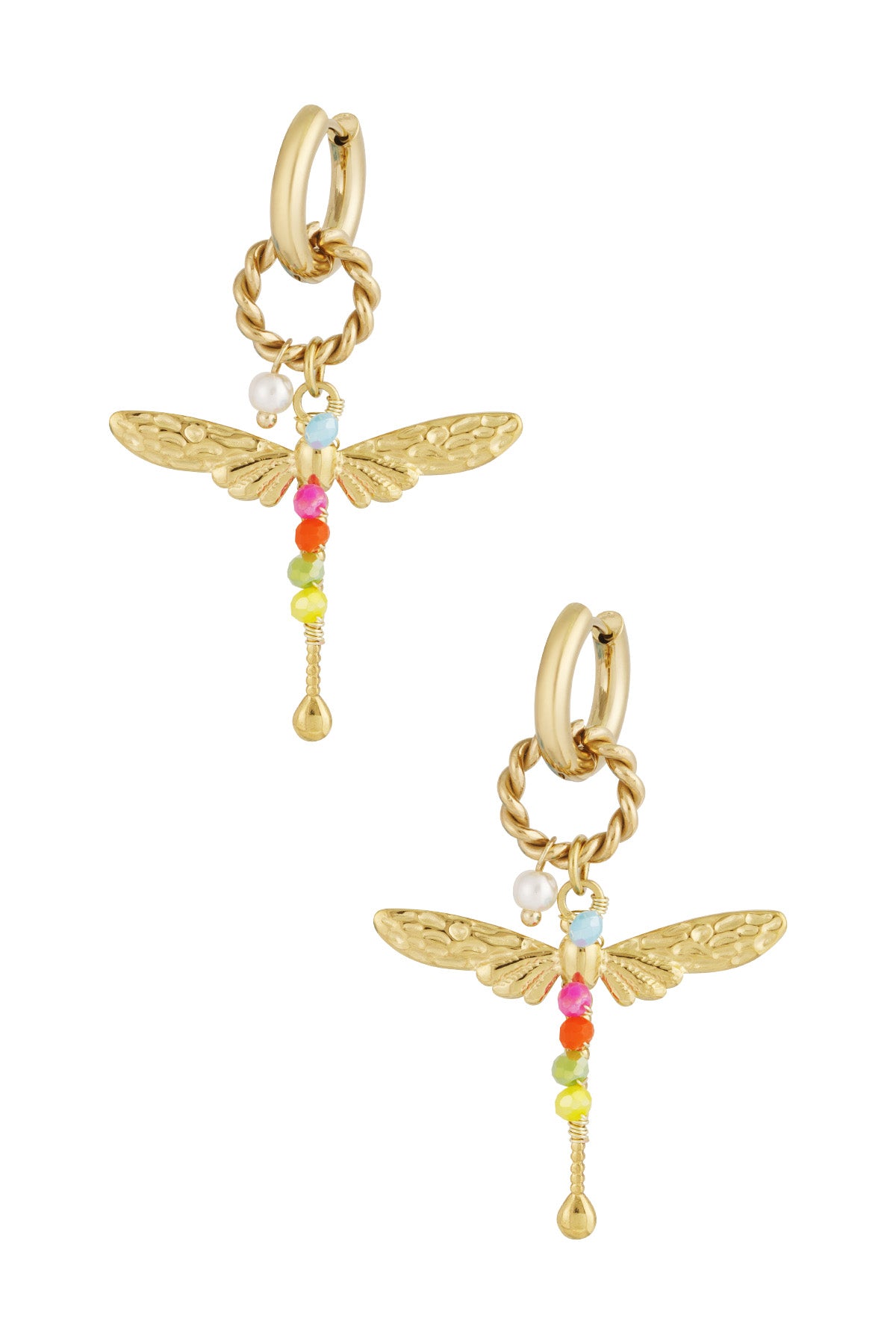Statement Drop Earrings – Gold-Plated Steel