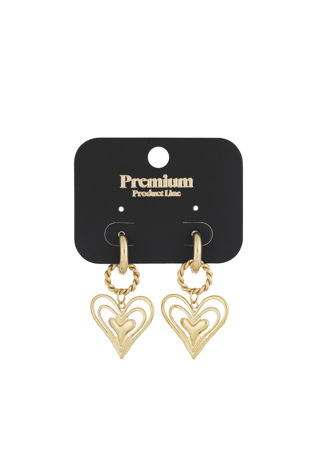 Earrings what's love - Gold colored