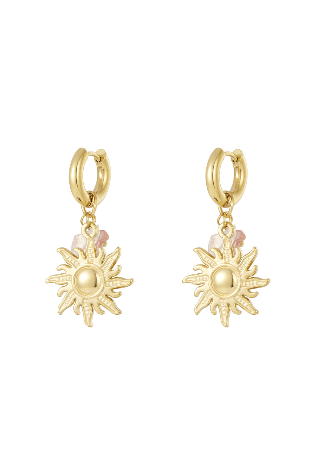 Sun Drop Earrings – Gold-Plated Steel