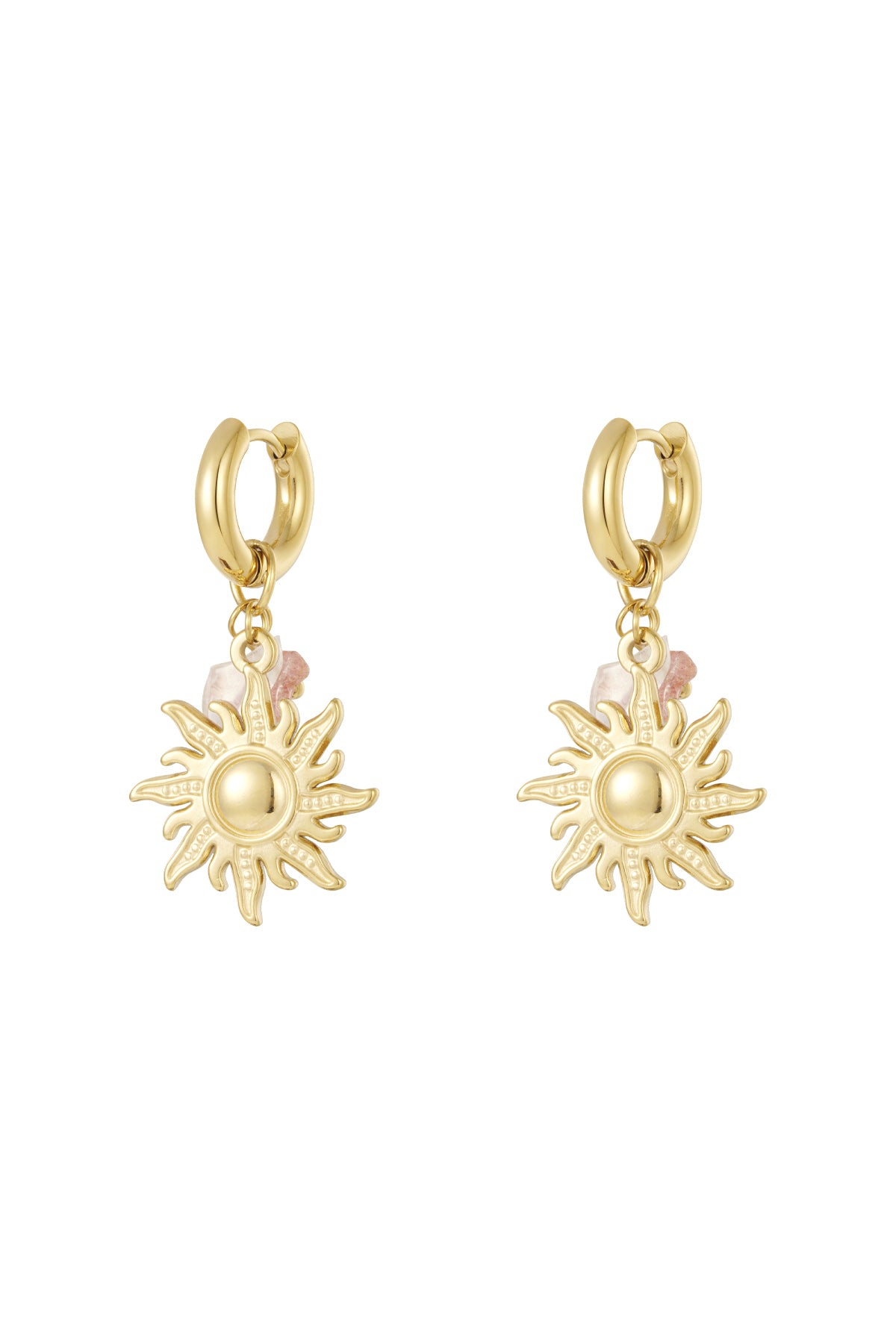 Sun Drop Earrings – Gold-Plated Steel