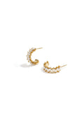 Earrings with zigzag stones