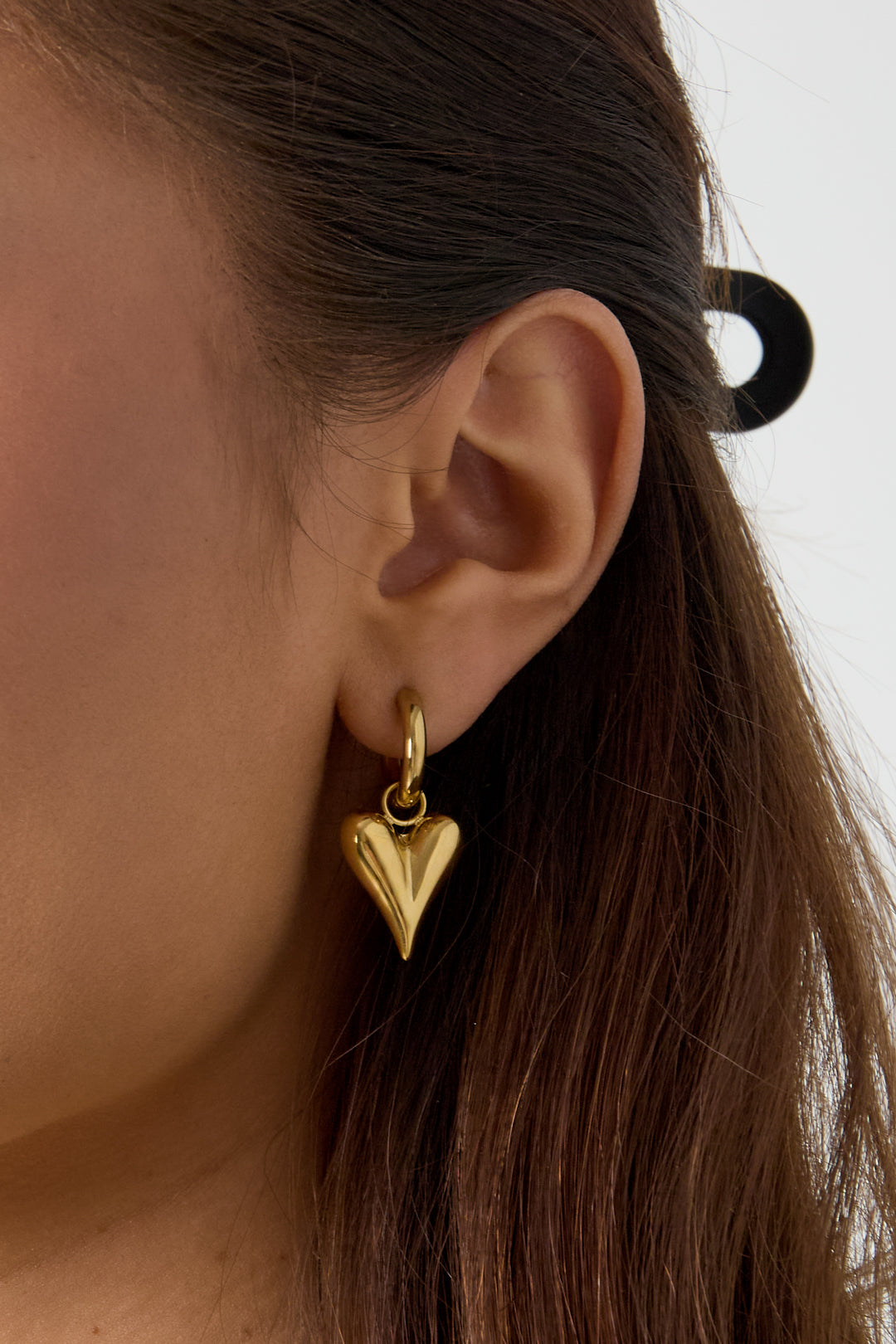 earrings with heart pendants medium