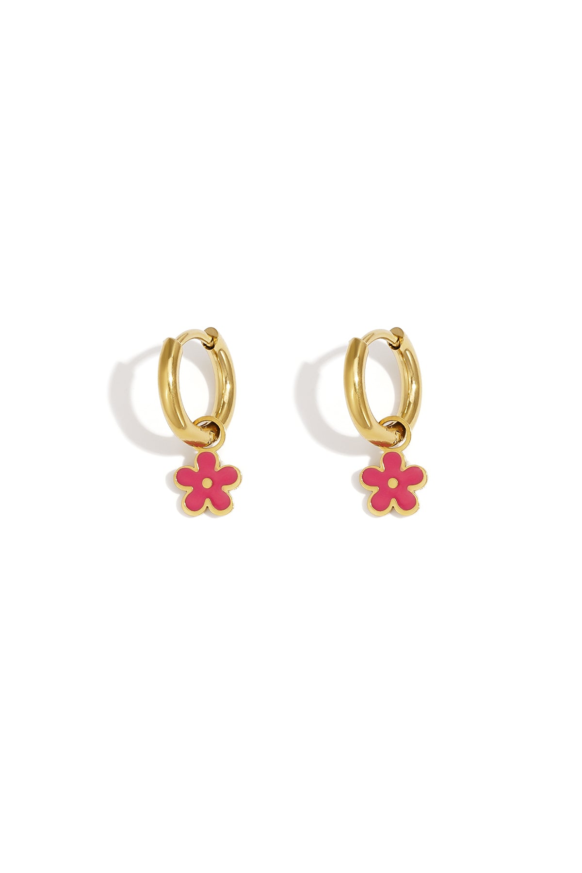 Stainless Steel Colorful Flower Earrings Stainless Steel