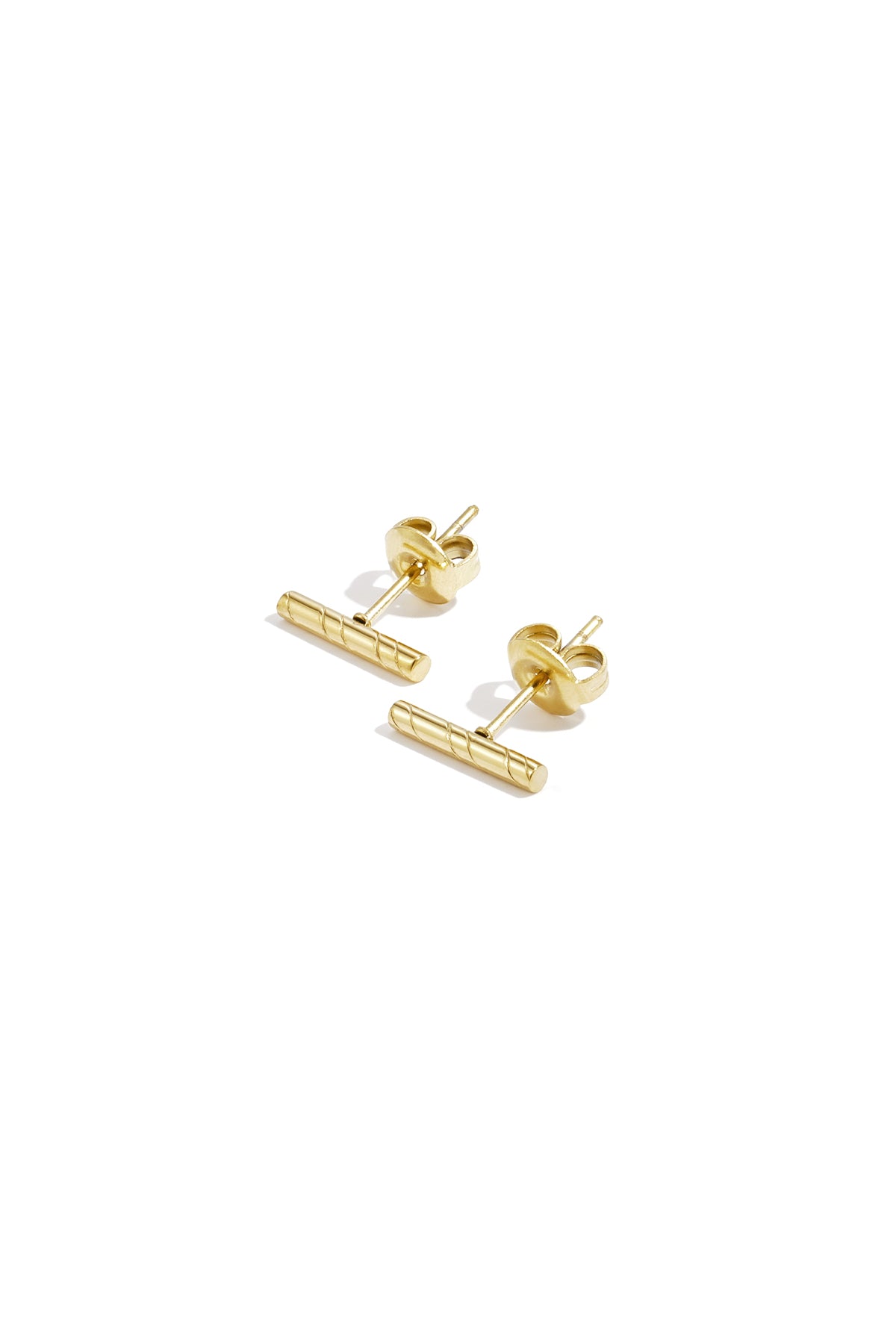 Lines Stud Earrings – Gold-Plated Steel