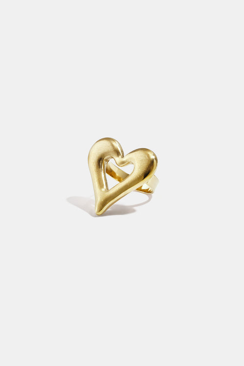 Elegant Gold Heart Statement Ring for Everyday Glam
