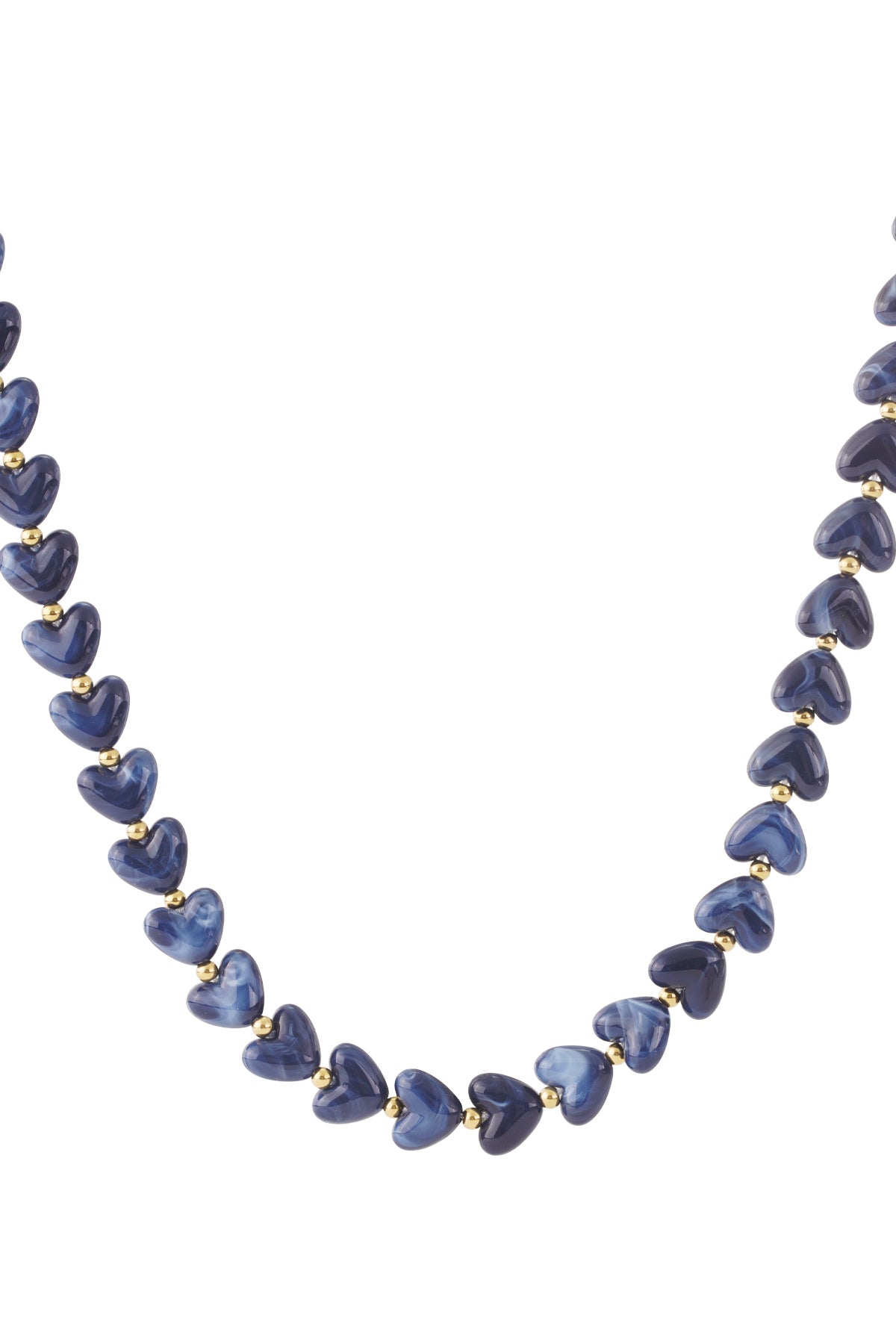 Pearl Necklace Heart made of Acrylic, 37 to 45 cm