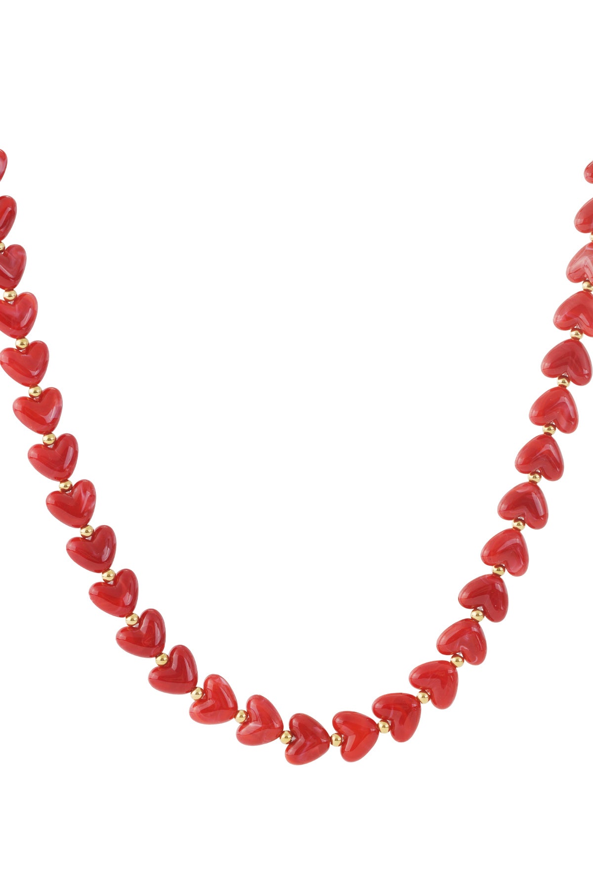 Pearl Necklace Heart made of Acrylic, 37 to 45 cm