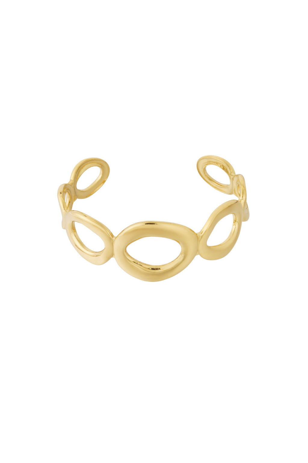 Irregular Shape Cuff Bracelet – Gold-Plated Steel