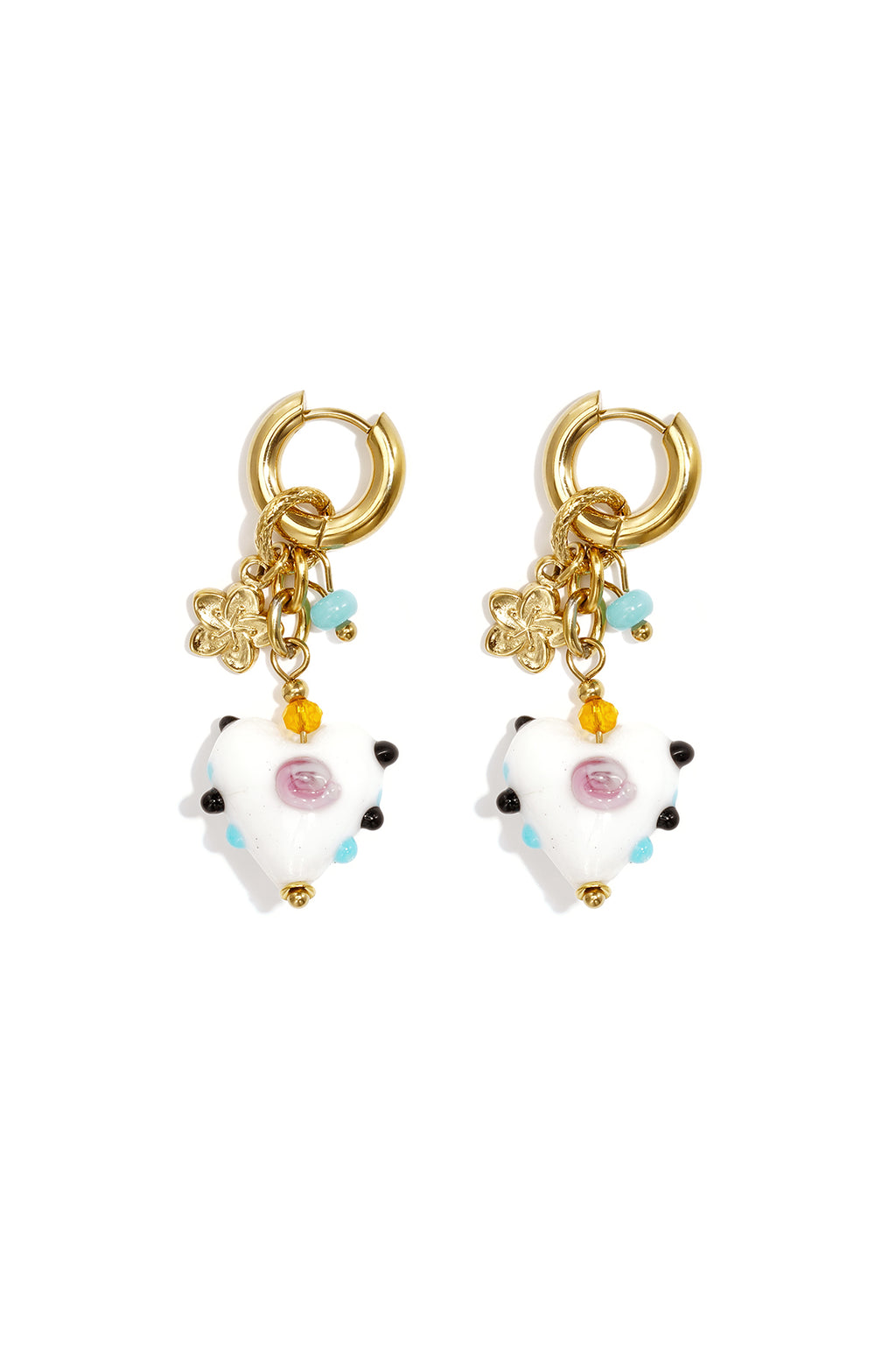 Stainless Steel Beads Earrings Heart Casual Daily Romantic Series Women's jewelry
