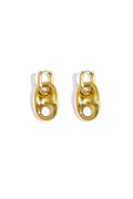 Earrings with button detail