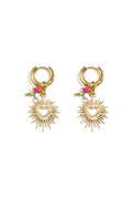 Earrings with dangling hearts Stainless Steel