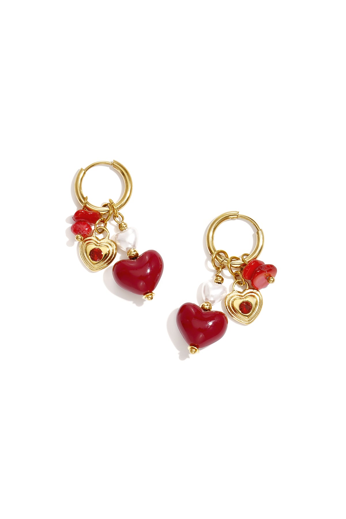 Stainless Steel Beads Earrings Heart Casual Daily  Women's jewelry